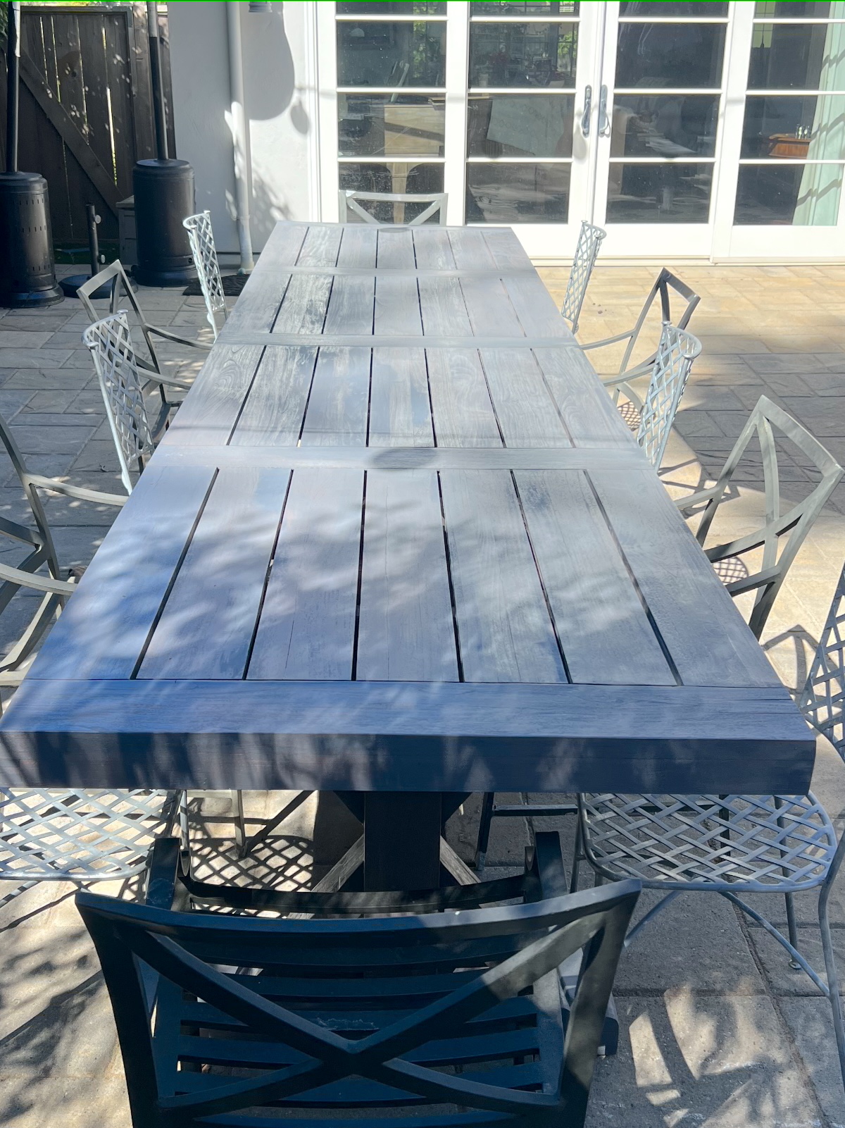 Same table finished in a grey stain